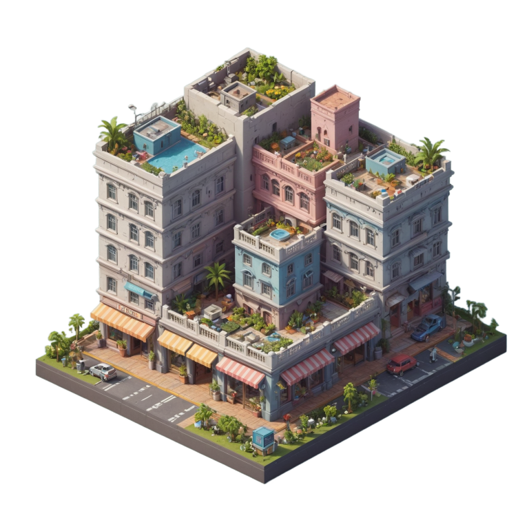 Isometric city block 4