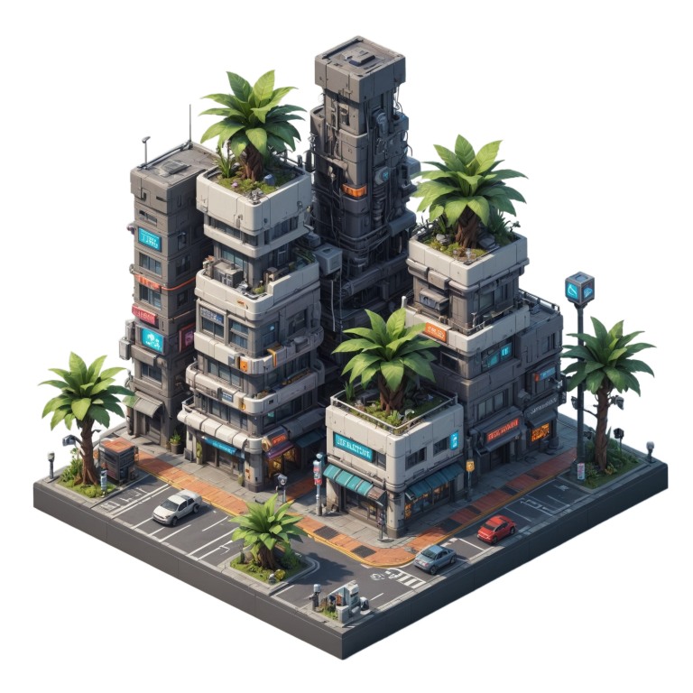 Isometric city block 9